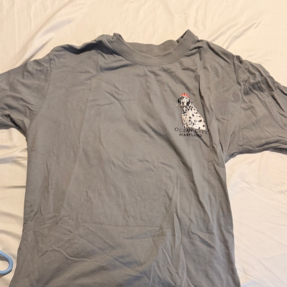 Gray T-Shirt with Dalmatian Print